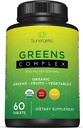 Premium USDA Organic Green Superfood Tablets - Žalieji Maisto milteliai apima Veggius, Vaisius ir polifenolius - Dienos Žalieji Maisto papildai - 60 Žaliųjų tabletės