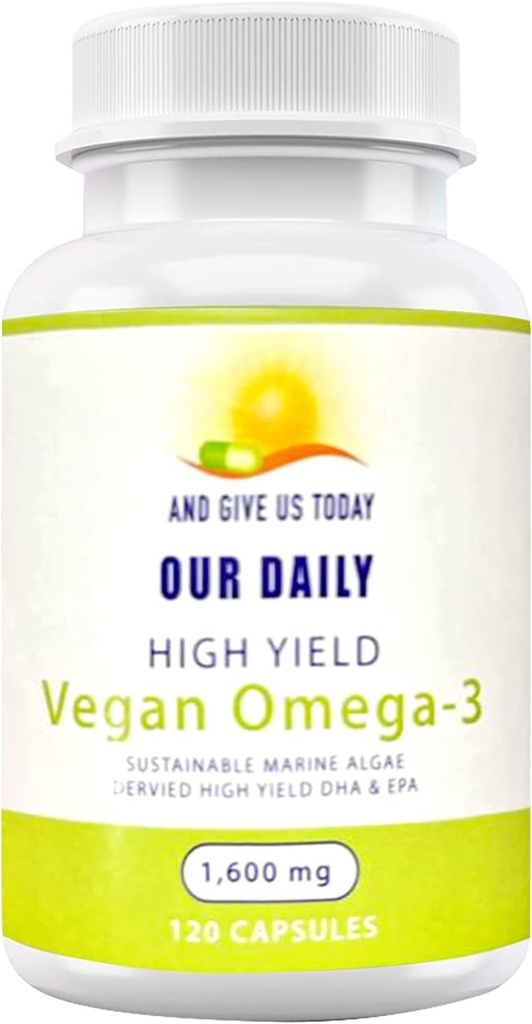 Mūsų Dienos Vites Vegan Omega-3 Papildymas - Jūrų Algalis šaltinis DHA & EPA riebalų rūgščių - Planta- pagrįstas žuvų aliejus Alternatyvus - Karageninas Nemokama Softgels Eye Health & Optimal Wellness