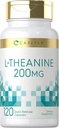 Carlyle L- Theanine 200mg Addition Bendrijoje 124; 120 kapsulių Bendrijoje 124; Non-GMO, Gluten Free