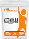 BulkSupples.com Tiamino mononitratas Milteliai - Vitaminas B1 Milteliai, Tiamino B1 papildas - B1 Vitaminai, Gluten Free, 125mg / Tarnyboje, 1kg (2,2 lbs) (pakuotė po 1)