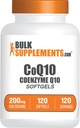 BulkSupples.com CoQ10 200mg Softgels - širdies sveikatai, Coferment Q10 200mg Addition, Gluten Free, 1 Softgel per Tarnybą, 120 Count (Pack of 1)