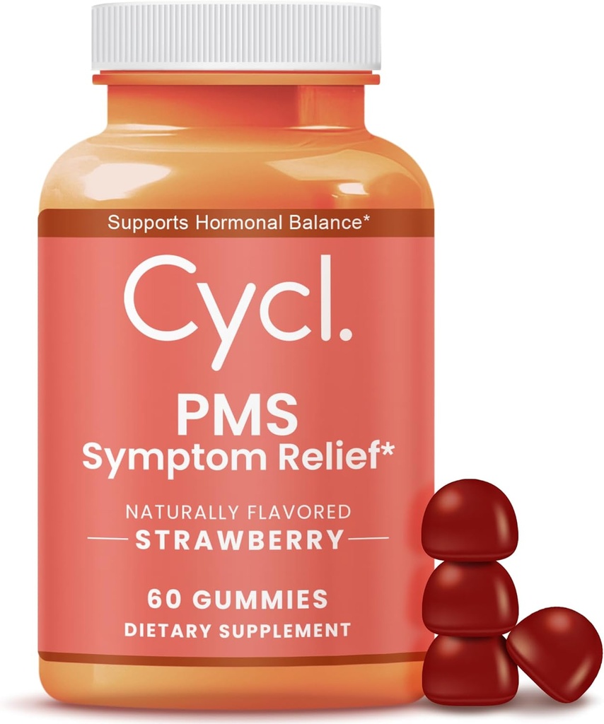 PMS Support Gummies for Women - Chasteberry Addition for Hormone Balance & Menstrual Cramp Relief - 60 Skaičiavimas