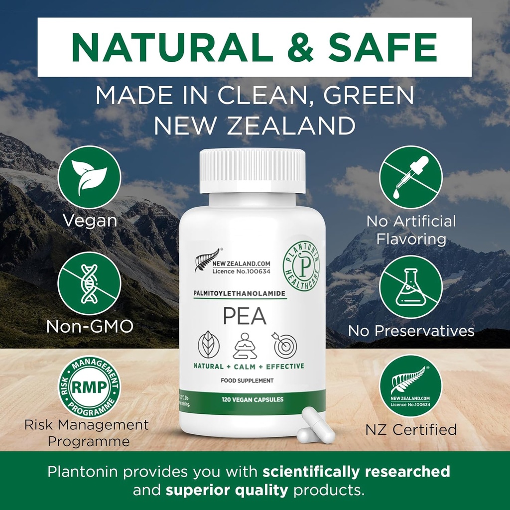 Palmitoyletanolamid Pea priedas 600mg - Micronized Pea papildai 99% - 2 Mėnesių tiekimas - pažangi natūrali parama bendram komfortui