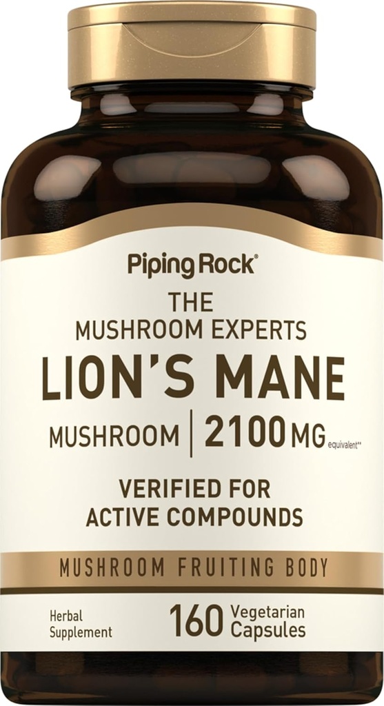 Piping Rock Lions Mane Mushroom Addition Bendrijoje 124; 2100mg