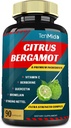 Citrus Bergamot Extract Capsules with VitaminC, Berberine, Quercetin, Bromelain, Echinacea, Black Pepper - 3 Months Supply, 90cap