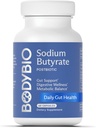 BodyBio Butyrate - Postbiotic už Gut Health, Digital Support, Bloat, Gas & Vidurių užkietėjimas Relief, Leaky Gut Remontas - Natris + Butyric rūgštis priedas GI sveikatingumo