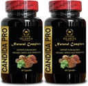 Candida PRO Natural Complex - capric acid Additive for Men, Enzyme Addition for Support Balanced Candida, Natural Herbs for Intestinal Detox - 2 Buteliai 120 kapsulių