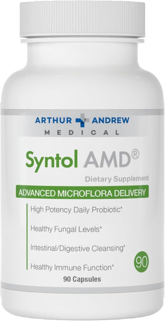 Arthur Andrew Medical, Syntol, 3- in-1 Formulė su probiotika, Prebiotic Fiber & Yeast Cleansing Multi- Fermentai, 90