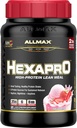 ALLMAX HEXAPRO, braškių - 2 lb - 25 gramai baltymų per aptarnavimą - 8 -valandų nuolatinis išleidimas - Zero Sugar - 21 Paslaugos