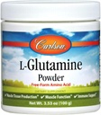 Carlson - L- glutamino milteliai, laisvai forma Amino rūgštis, 3 g, Raumenų audinio gamybos & funkcija, imuninė parama, 3,53 oz (100 g)