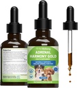 Pet Wellness Adnect Harmony Gold šunims - Vet - Sveikos antinksčių funkcijos palaikymas, normalūs kortizolio lygiai, sveikas troškulys ir svoris - Holistinis priedas - 2 oz (59 ml)
