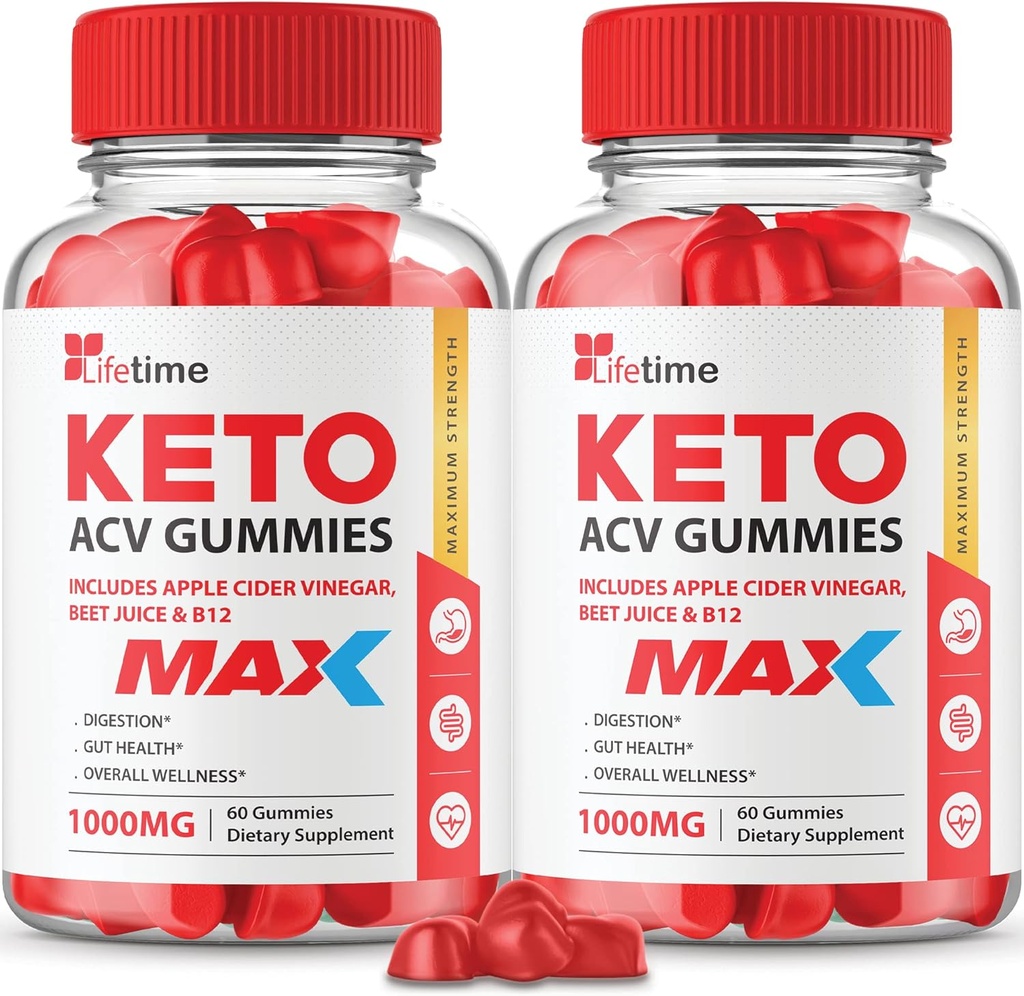 (2 pack) Life Keto Max Gummies - Oficiali Formulė, Vegan, Ne GMO - Life Keto Plus acc Gummies, Life Time Gummies with Life Gummies, Vitaminas B12, Bet Root, Pomgranatas (60 Gummies)