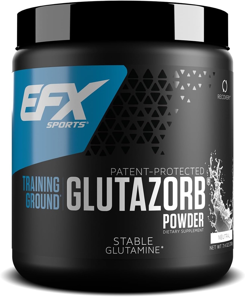 EFX Sports Training Ground Glutazorb Powder | Highly Concentrated, pH Correct Glutamine Supplement | Digestion & Immune Support | 140 Servings (Unflavored)
