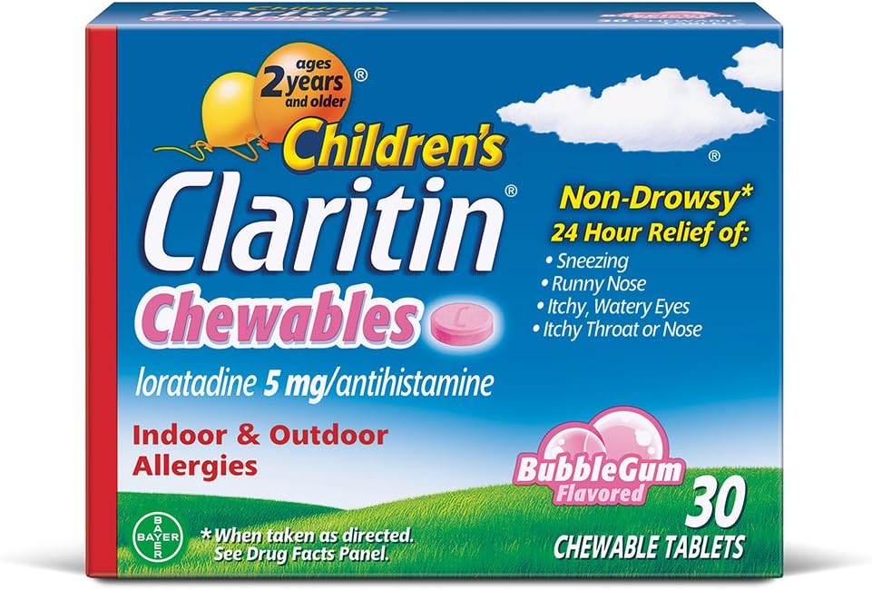 Claritin 24 Valandos alergija Chewables vaikams, ne Drowsy Alergija Religija, 30 Skaičiavimas