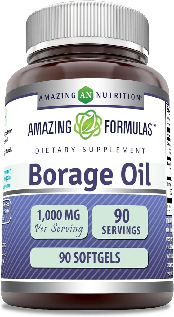 Amazonės formulės Borage Oil Addition (Borago aliejaus papildymas 124; 2000 Mg vienam servinčiam 124; Softgels (softgels) (124; ne GMO) 124; Gluten- Free) 124; Pagaminta JAV (1 paketas, 90 skaičius)