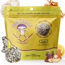 ODD BALLS Organic Energy Balls Lemon - Maisto grybų Snack - Važiavimas, Dviračiai, žygiai - Geliai, Barai Alternatyvus - Liono Mane Focus, Cordyceps Energy - Vegan, Gluten Free Snacks vaikams ir suaugusiems