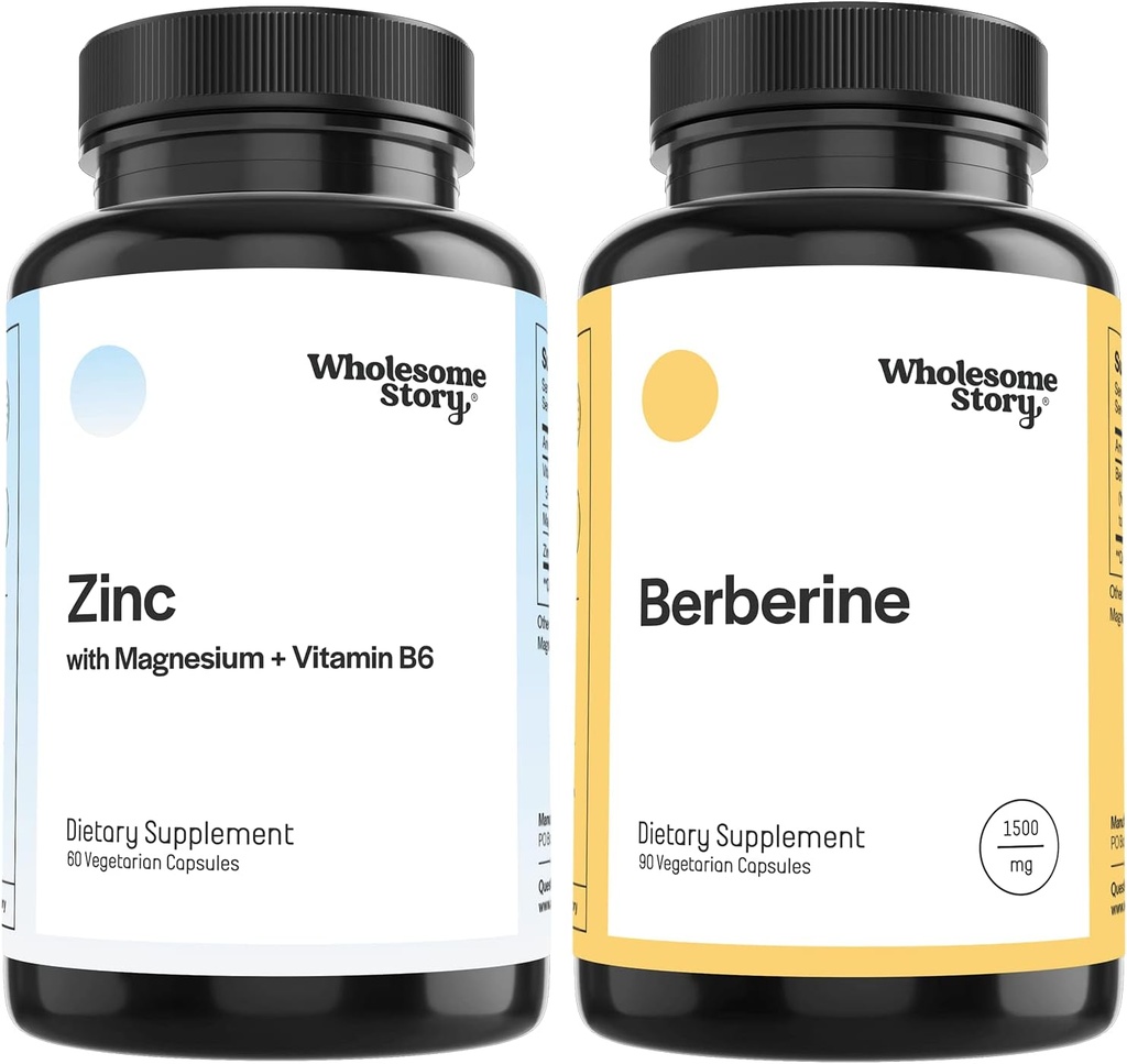 3-in-1 Cinko pikolinatas magnio glicinatas papildai su vitaminu B6 + Berberine 1500mg HCl papildymas ® 124; Reprodukcinės ir vaisingumas Sveikata, Hormonų balansas, Imuninė parama ® 124; 30 Dienos tiekimas