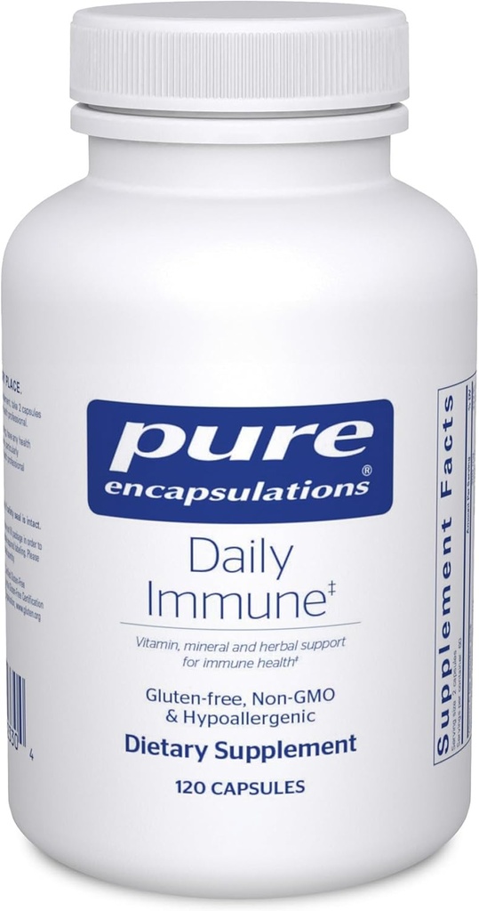 Pure Encapsulations Daily Immune | Comprehensive Immune Formula with Vitamin, Mineral, and Herbal Support | 120 Capsules*