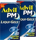 Advil PM Liqui- Gels Skausmas Reliver ir Naktinis Miego Pagalba, Skausmas Medicina su Ibuprofenas skausmo palengvinimo ir Difenhidramino HCL už miego pagalba - 2x80 Skystas pripildytas kapsulės