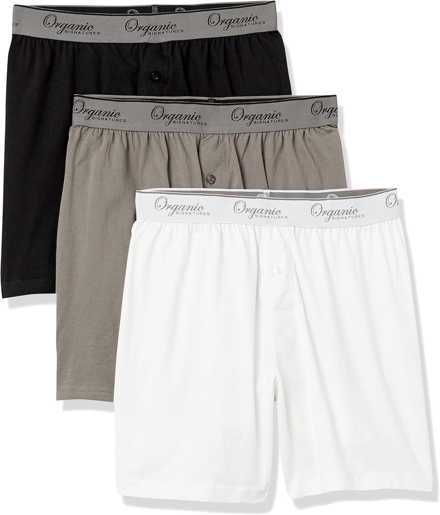 Ekologiški parašai Vyrų Boksininkai 100% Ekologiška medvilnė, Minkšti Boksininkai vyrams, 3 -Pack