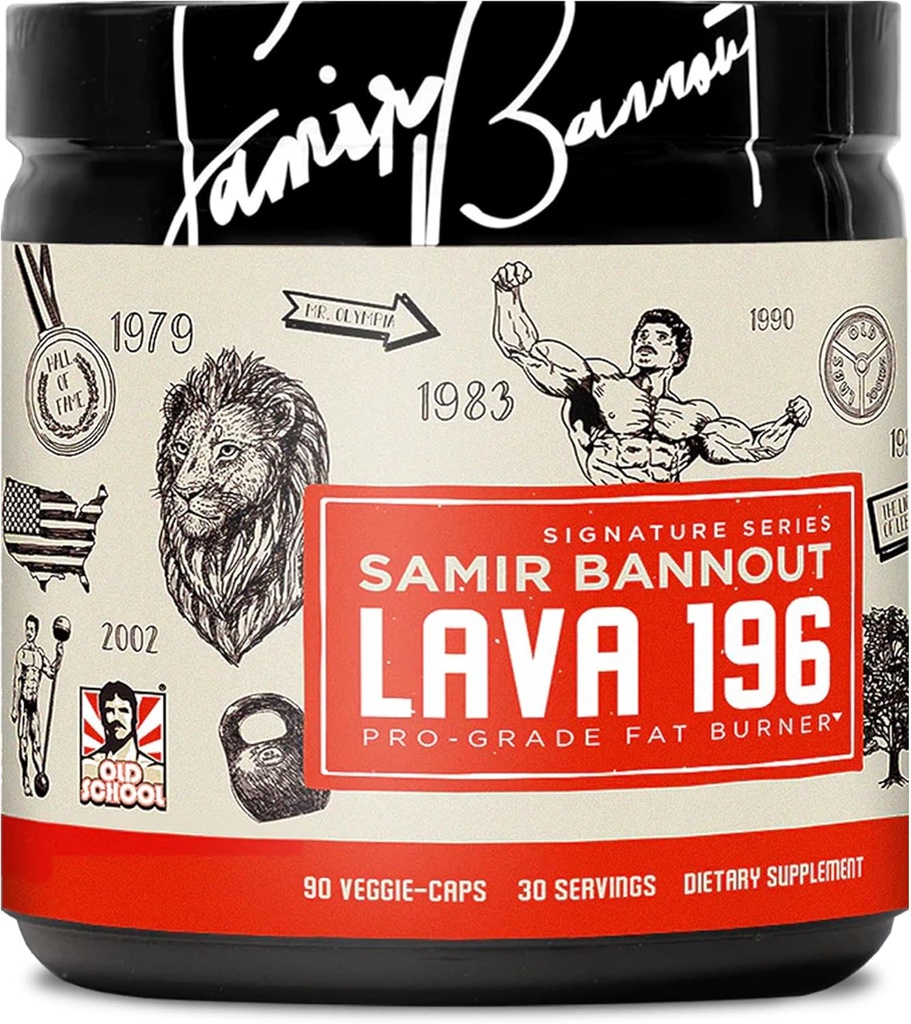 Lava 196 – Advanced 3-Stage Fat Burner for Men & Women – Thermogenic Metabolism Booster – Hormone & Muscle Support – Exclusive OSL x Mr Olympia Samir Bannout Collaboration – 30 Servings