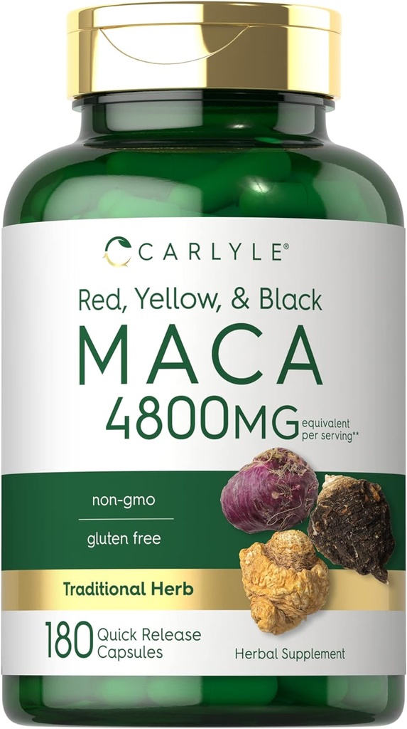 Carlyle Maca Root Capsules for Women & Men (Moterų ir vyrų kapinės) 124; 4800 mg