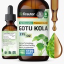 BIO KRAUTER Gotu Kola Tincture - Centella Asiatica ekstraktas - Alkoholio ir cukraus nemokamai Gotu Kola ekstraktas - Vegan Drops 2 Fl.Oz.