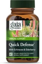 Gaia Herbs Quick Defense - Fast-Acting Immune Support Supplement* - Echinacea, Black Elderberry, Ginger & Andrographis - 40 Vegan Liquid Phyto-Capsules (4-Day Supply)