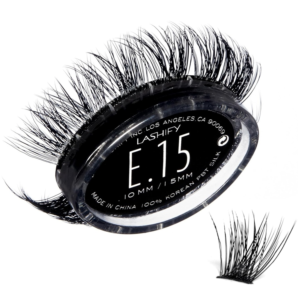 Lashify Ekstremalus 15mm Gossamer DIY Eyelash plėtiniai Refill, Juodas, Lengvas False Lashes Pridėti grėsmingas apimtis