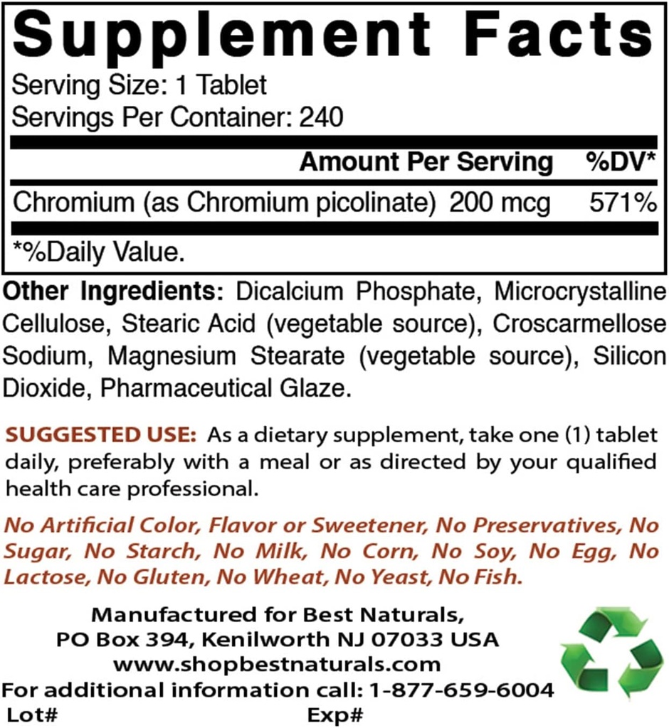Chromo pikolinatas 200 µg ir vitaminas K2 (MK7) su D3
