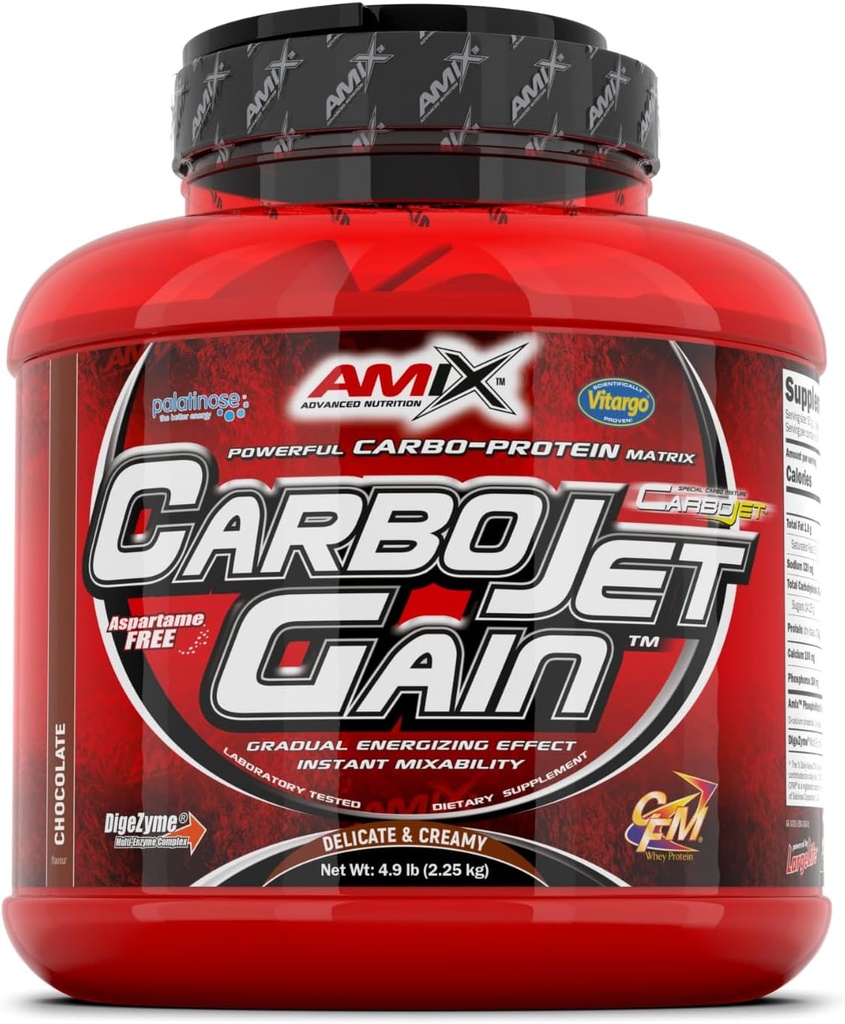Amix CarboJet Gain - 4.96 Svaras - Šokolado skonio