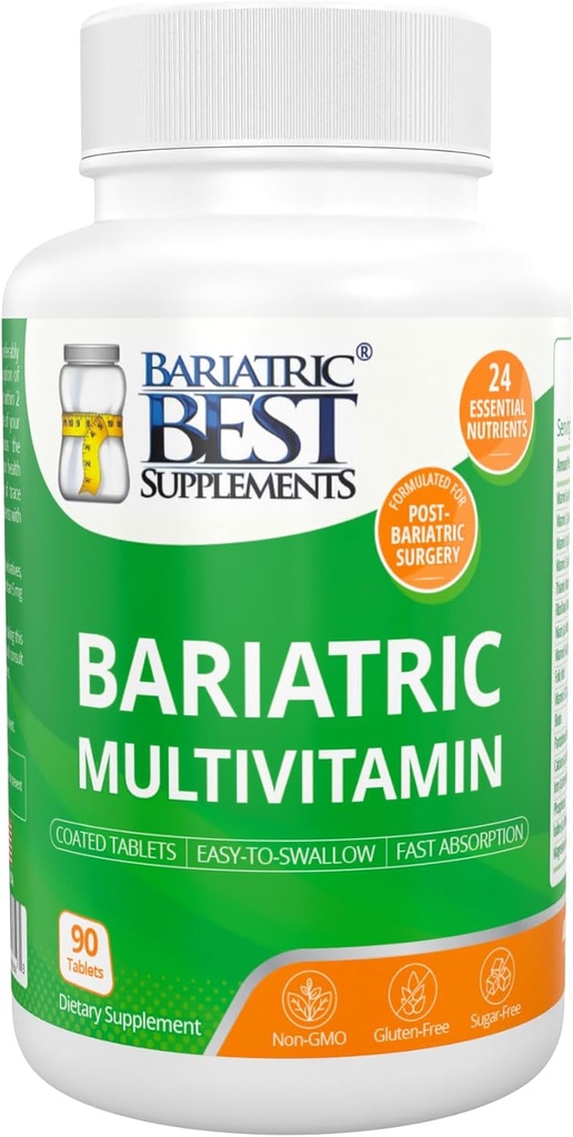 Baariatric Multivitaminas su geležimi post- Gastric Bypass & Sleeve Surgery, Energy Additions, 90 Tablets, 24 Eteriniai maistiniai produktai, Suformuluoti Bariatric Surgeons pagal ASMBS gaires