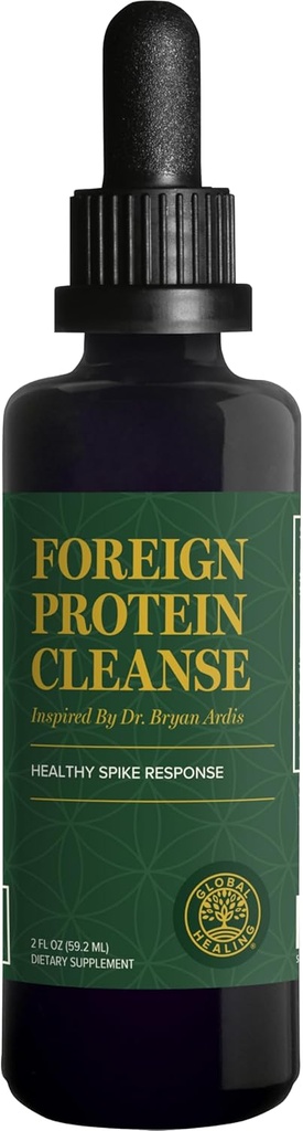 Global Healing Center - Foreign Protein Cleanse (Spike Protein Detox) - Support Formula with Wormwood - Helps Detox for Immune Support - 2 Fl Oz