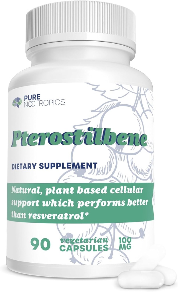 Pure Nootropics - Pterostilbene 100 mg kapsulės (90)