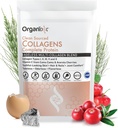 Organixx Collagen Peptides milteliai su vitaminu C, I, II, III, V, X hidrolizuotas kolagenas, Plaukų, nagų, odos, kaulų ir sąnarių sveikatos, Senėjimo palaikymo, Švarus Sourced, Gluten Free, Neskonio, 30 Paslaugos