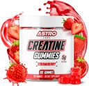 Kreatino Gummies vyrams ir moterims - 5g per Tarnavimo, padidinti jėgą, raumenų Gain, Recovery, Enduran- Vegan, nemokamai, mažai cukraus kreatino monohidratas Gummies - braškių (100 skaičius)