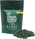 On Target Living Organic Spirulina Chlorella Travel Size | Super Greens | USDA Organic | 250 Tablets- 250 G (2.2 oz) | Vegan | Immune Support | Alkalyzing | Protein Dense