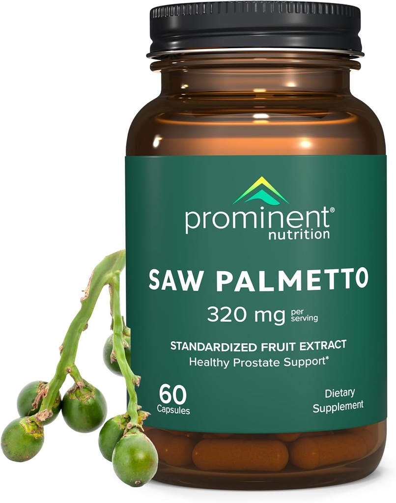 Žinomas mitybos Saw Palmetto papildas, Sveikas provalstybės parama Saw Palmetto vyrams, papildas šlapimo sveikatos, 160 mg, 30 dienų tiekimo