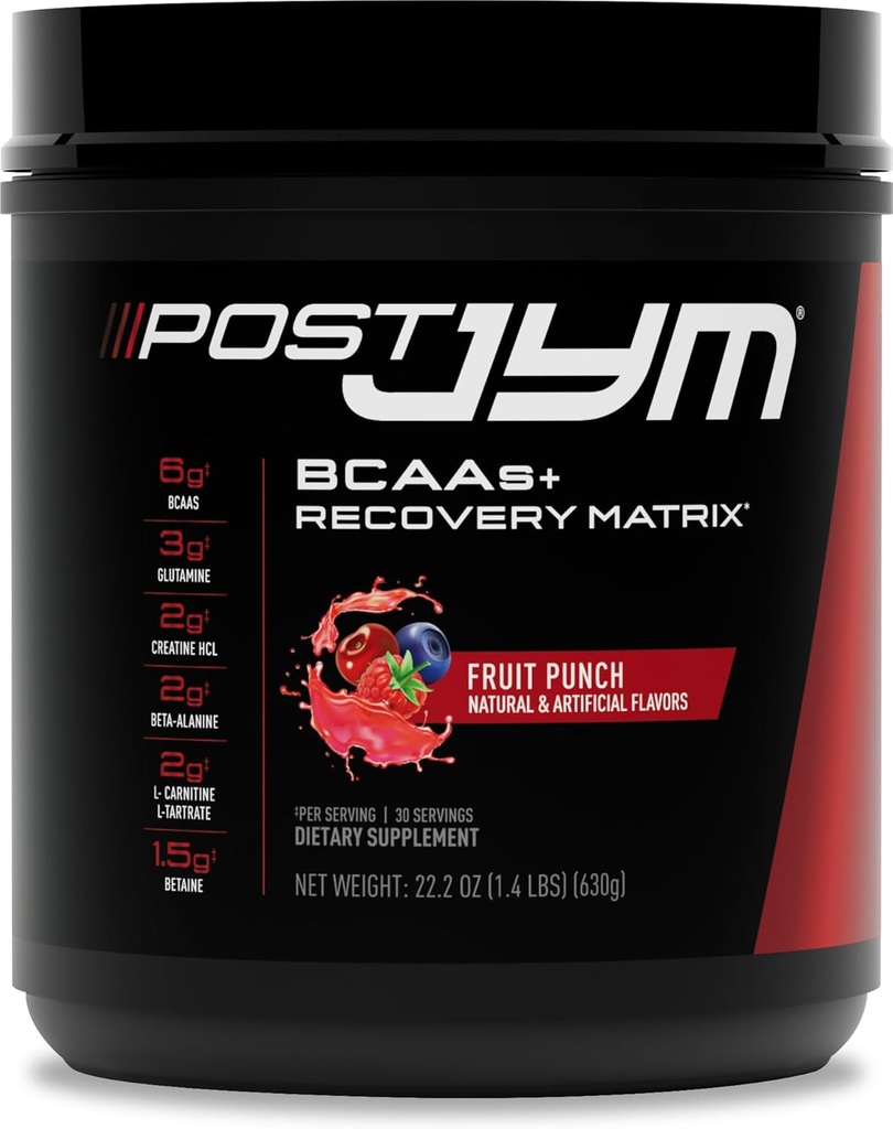 Post JYM Active Matrix - Post- Workout with BCAA 's, Glutaminas, Creatine HCL, Beta- Alanine, ir daugiau JYM papildas Mokslas vaisių Punch, 30 Paslaugos