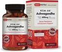 DailyNutra KSM- 66 Ashwagandha 600mg organinių šaknų ekstraktas - didelio stiprumo papildas su 5% Widanolides ® 124; atpalaiduoja Nuovargis, padeda atsipalaiduoti, fokusas, energija, ir raumenų augimą (60 kapsulės)