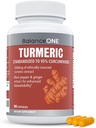 Balansas vienas Turmerinis ekstraktas 1000mg su Max stiprumo 95% Curcuminoids - Termerinis Curcumin priedas jungtinio Comfort & Antioksidantas Parama - Imbieras ekstraktas ir BioPerine - 1 mėnuo tiekimas