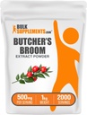 BulkSupplesscom Butcher 's Broom Extract Mills - Butchers Broom, Herbal Additive - Vegan & Gluten Free, 500mg per Serving, 1kg (2,2 lbs) (Pakuotėje po 1)