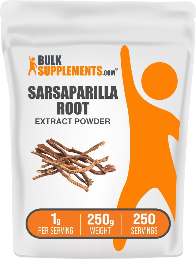 BulkSupples.com Sarsaparilla šaknų ekstraktas milteliai - Sarsaparilla papildas, Smilax Sarsaparilla šaknis - žolė ir gluten Free, 1 g per serving, 250g (8,8 oz) (pakuotė 1)