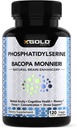 Fosfatidilserinas ir bacopa Monnieri 800 mg 2 in 1 Addition - Natūralus smegenų stiprintuvas / Nootropinis sustiprinto fokusavimo ir koncentracijos, atminties palaikymo ir kognityvinės funkcijos - 120 vegetariškų kapsulių