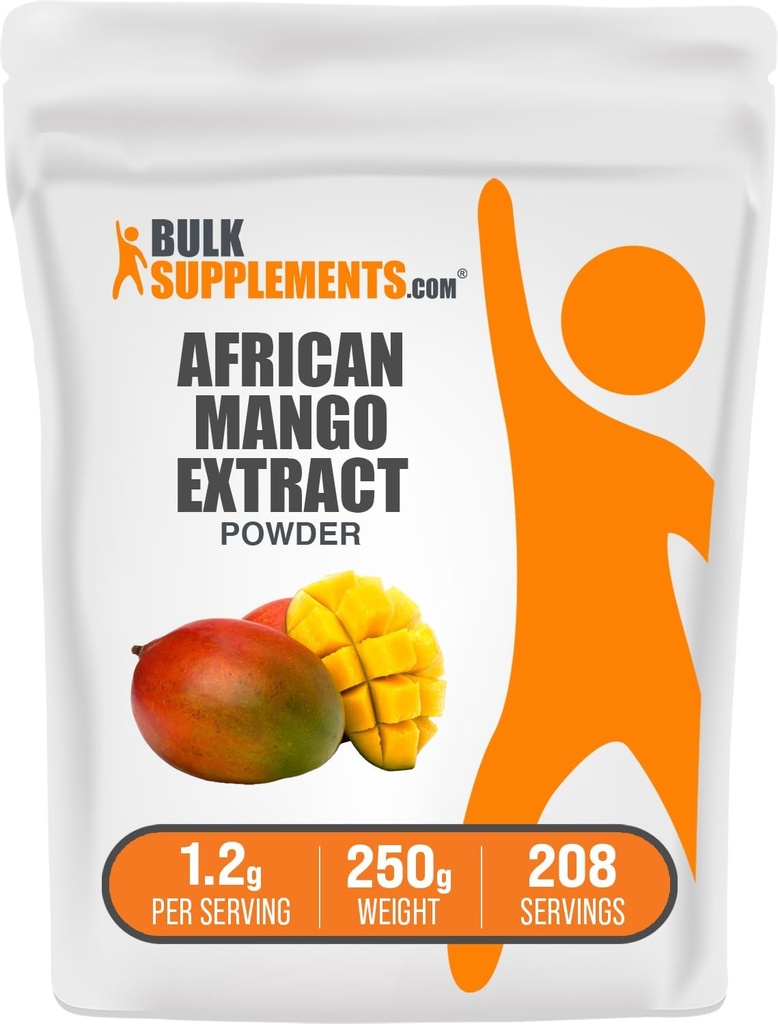 BulkSupples.com African Mango ekstraktas Milteliai - Irvingia Gabonensis, African Mango milteliai - Gluten Free, 1,2g per Serving, 250g (8,8 oz) (Pakuotė 1)