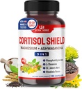 CORTISOL Shield 9-in-1 -Magnis + Ashwagandha su fosfatidilserine, L- Theanine, St. John 's Wort, Rhodiola Rosea - Atpalaiduojantis parama, Hormonų balansas - JAV Pagaminta (180 grafas (Pack of 1))