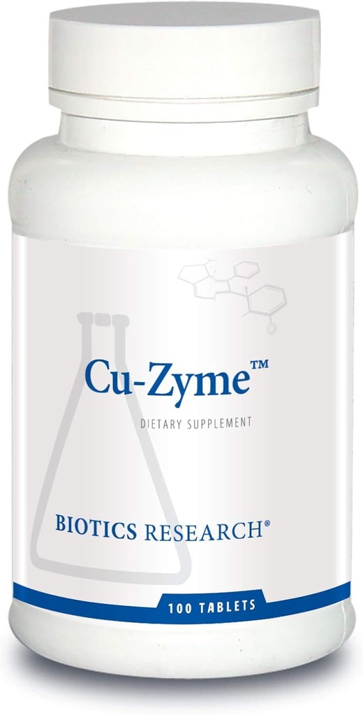 Biotics Research Cu- Zyme Eteriniai Mineralų papildai, Energijos Metabolizmas, Geležies absorbcija, Sveikos Bones, Imuninė funkcija 100 tablečių