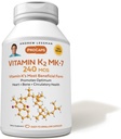 ANDREW LESSMAN Vitaminas K2 MK7 240 mcg 60 Softgels - Eteriniai sveikam kalcio utilizavimui, Promotes Optimum Skatly, Širdies ir Arterinės Sveikata. Nėra priedų. Mažos, lengvai nuryjamos kvapiosios medžiagos