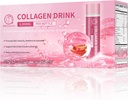 Collagen Drink 6000mg Marine Collagen Peptides, Liquid Collagen Shots for Women with Hyaluronic Acid, Vitaminas C, Collagen Supplements Support Skin, Plaukų & Nagų, 0.85 Fl.Oz x30 Bottles, Apple Flavor