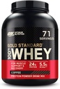 Optimum Nutrition Gold Standard 100% Išrūgų baltymų milteliai, Kava, 5 Pound (Packaging May Vary)
